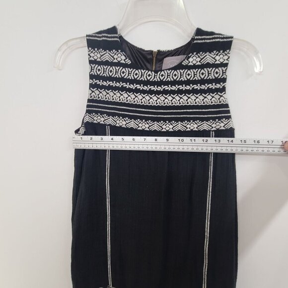 Anthropologie Vanessa Virginia Women's Sleeveless Mini Shift Dress Black Size XX - Picture 4 of 8